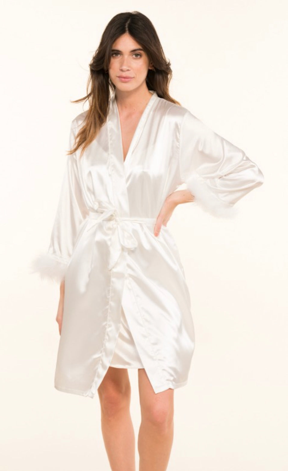 Peignoir nuisette plume