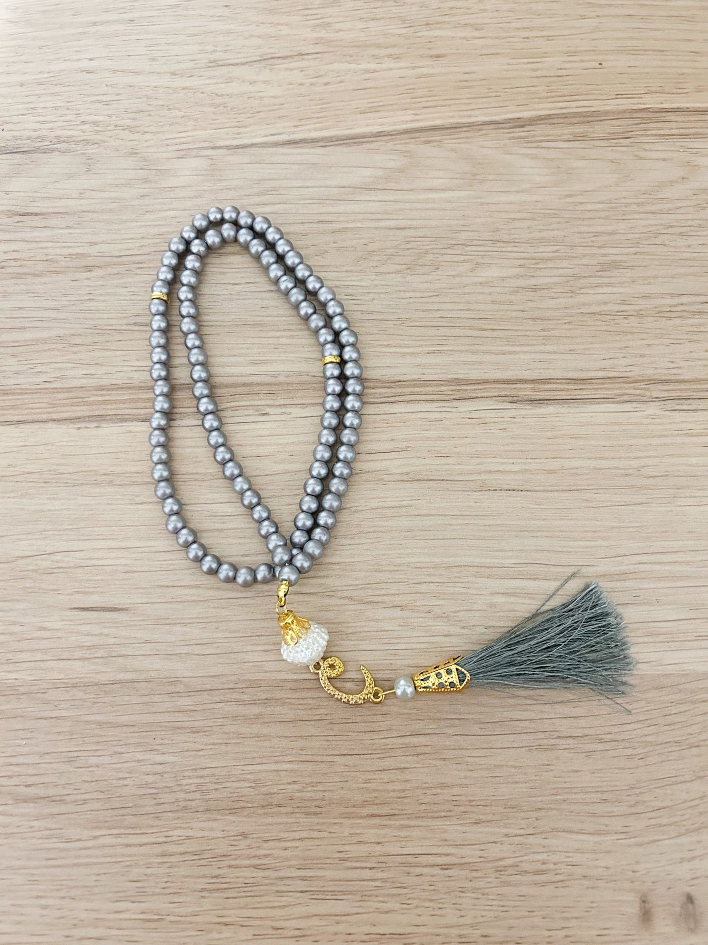 Tasbih  gris 99 perles