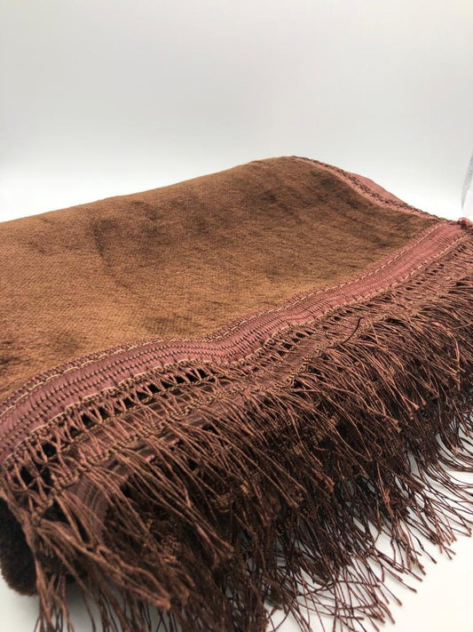 tapis velours marron