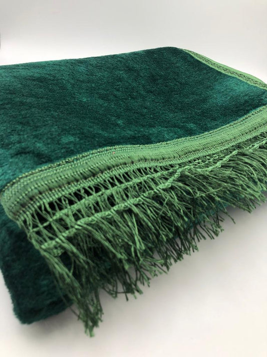 Tapis velours vert